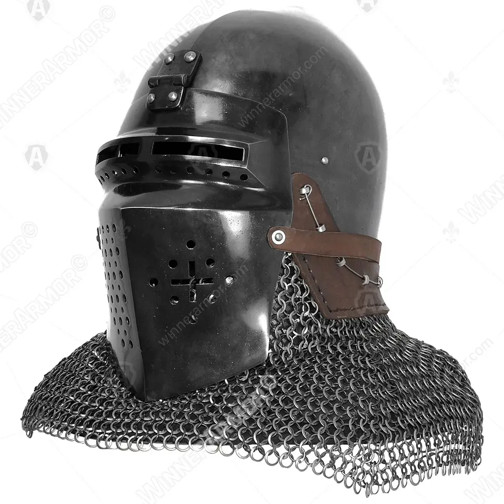 Black Horror bascinet klappvisor for full contact