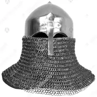 Turban helmet for buhurt with mail aventail