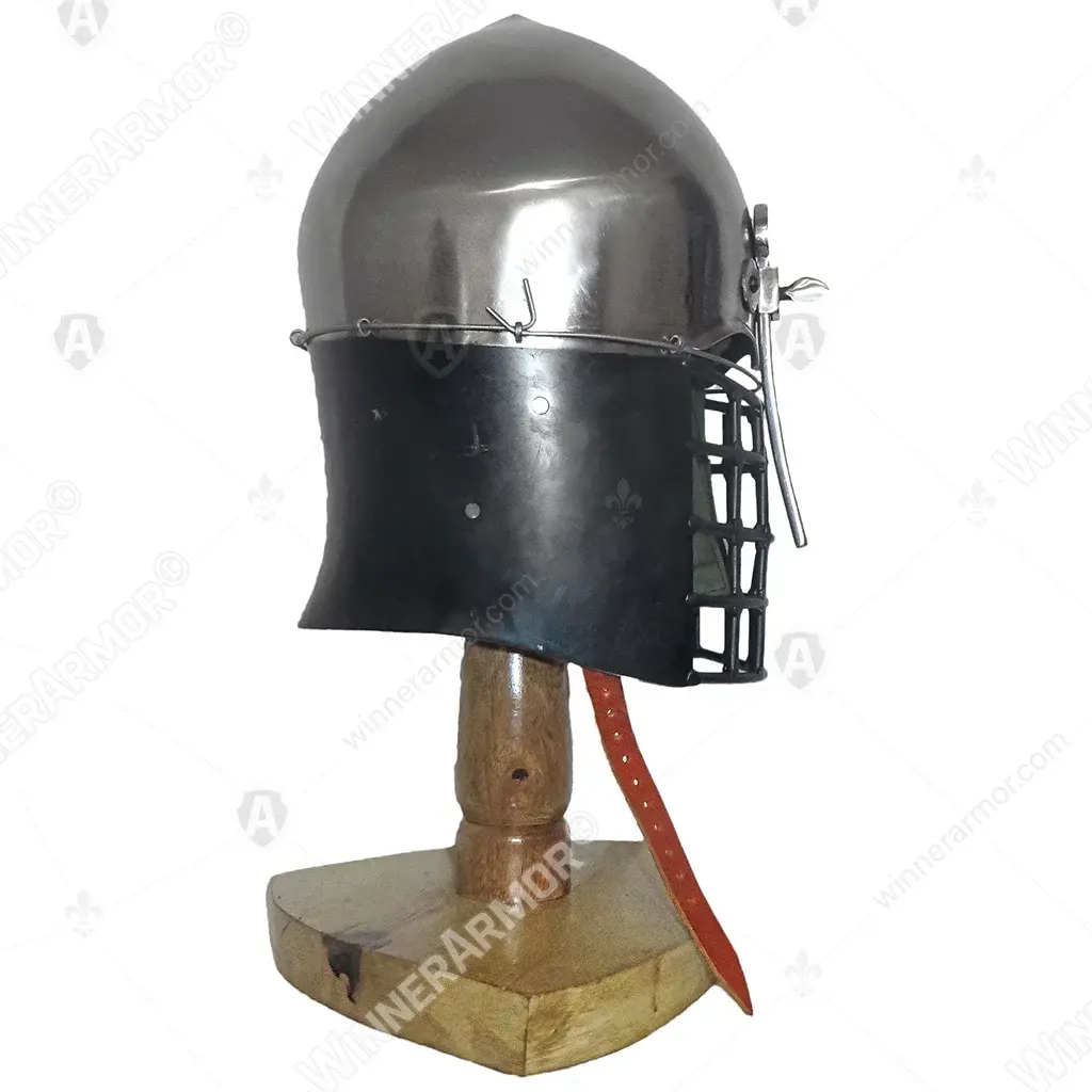 Turban helmet for buhurt with mail aventail