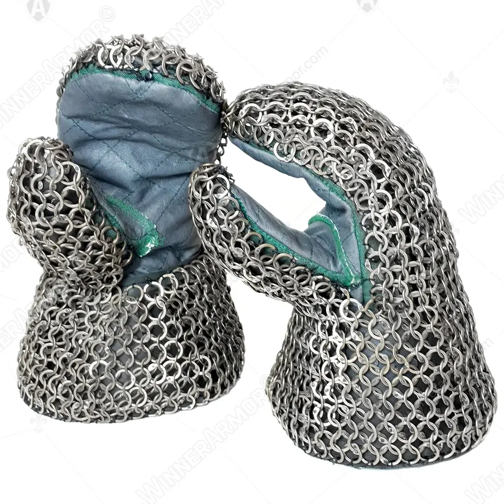 Mail gauntlets with hidden plate protection