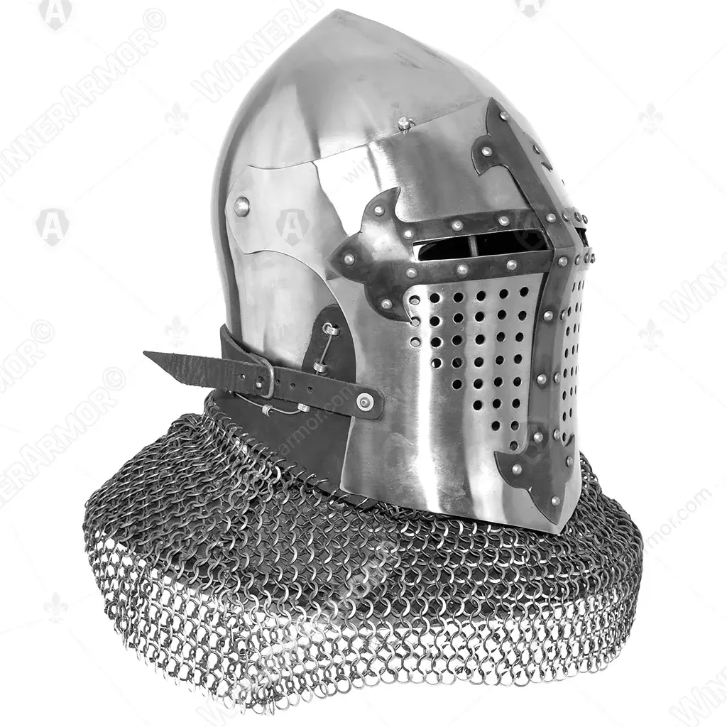 Black Cross Helmet for Buhurt Full-Contact