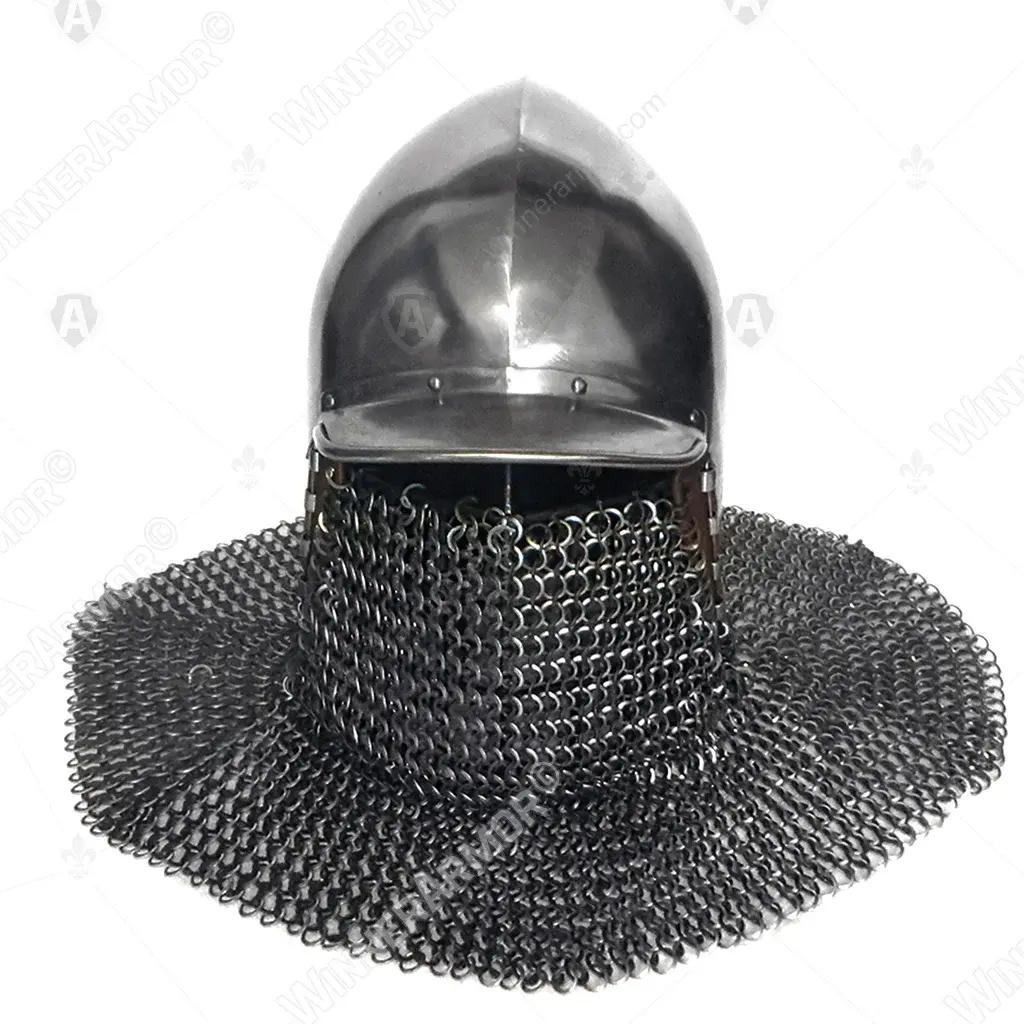 Visored bascinet with hidden grille