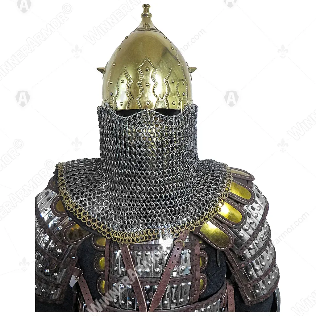 Black Burial Helmet with TiN “gold” finish