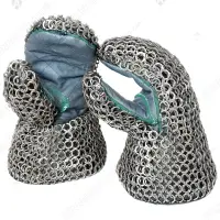 Mail gauntlets with hidden plate protection