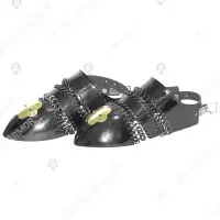 Blackened Eastern Sabatons for Buhurt Footwork