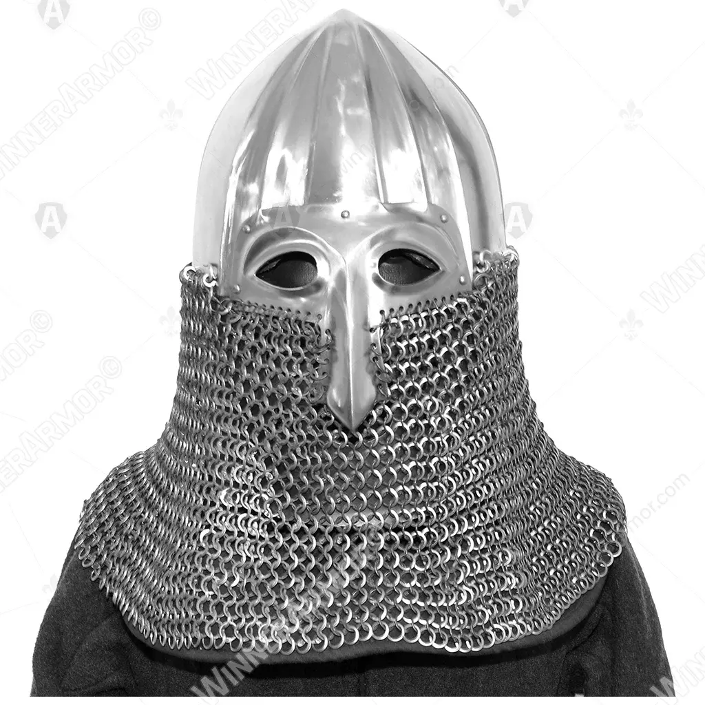 Nikolskoye helmet with half mask and aventail for buhurt