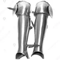 Decorated oriental shins with knee rondels