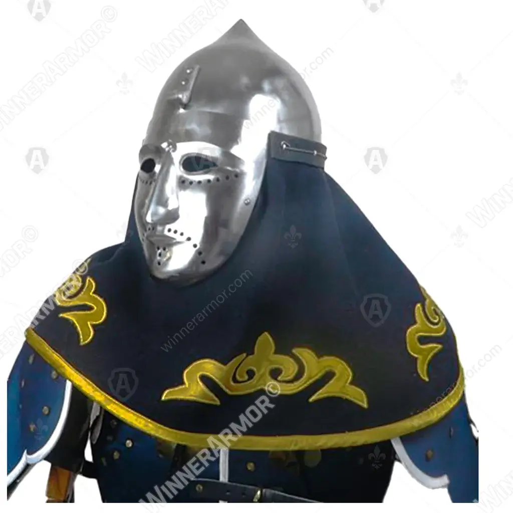 Masked helmet for buhurt — stable fit & vision