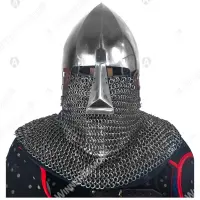 Ribbed nasal bascinet for full-contact buhurt