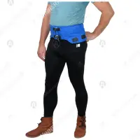 Support belt with lacing points for leg armor