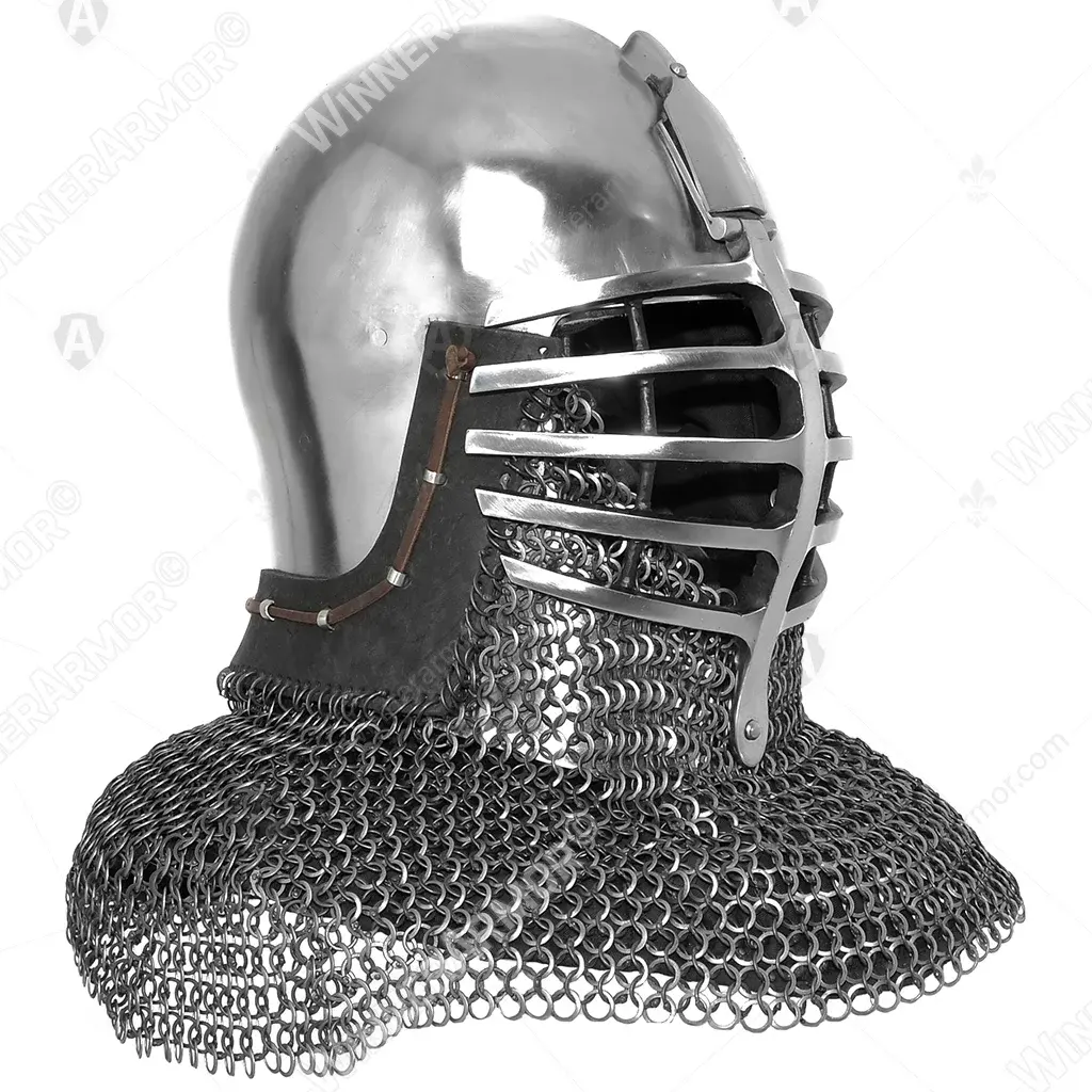Wolf Ribs Helmet for Buhurt — Bascinet