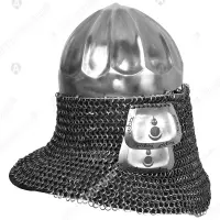 Khorosan ribbed helmet with mail aventail