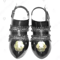 Blackened Eastern Sabatons for Buhurt Footwork