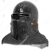 Black Horror bascinet klappvisor for full contact