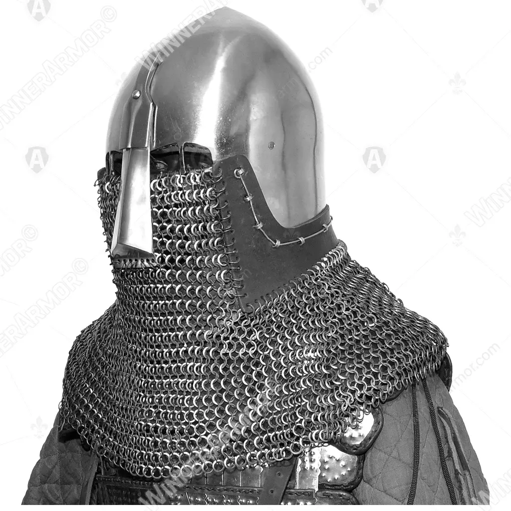 Nasal bascinet for buhurt and full contact