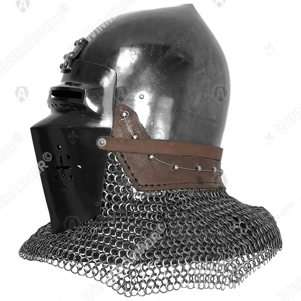 Black Horror bascinet klappvisor for full contact