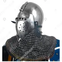 Klappvisor bascinet for buhurt and training