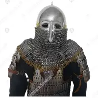 Gorodets helmet with decoration for buhurt full contact