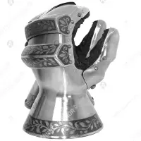 Knight mitten gauntlets with etching for buhurt