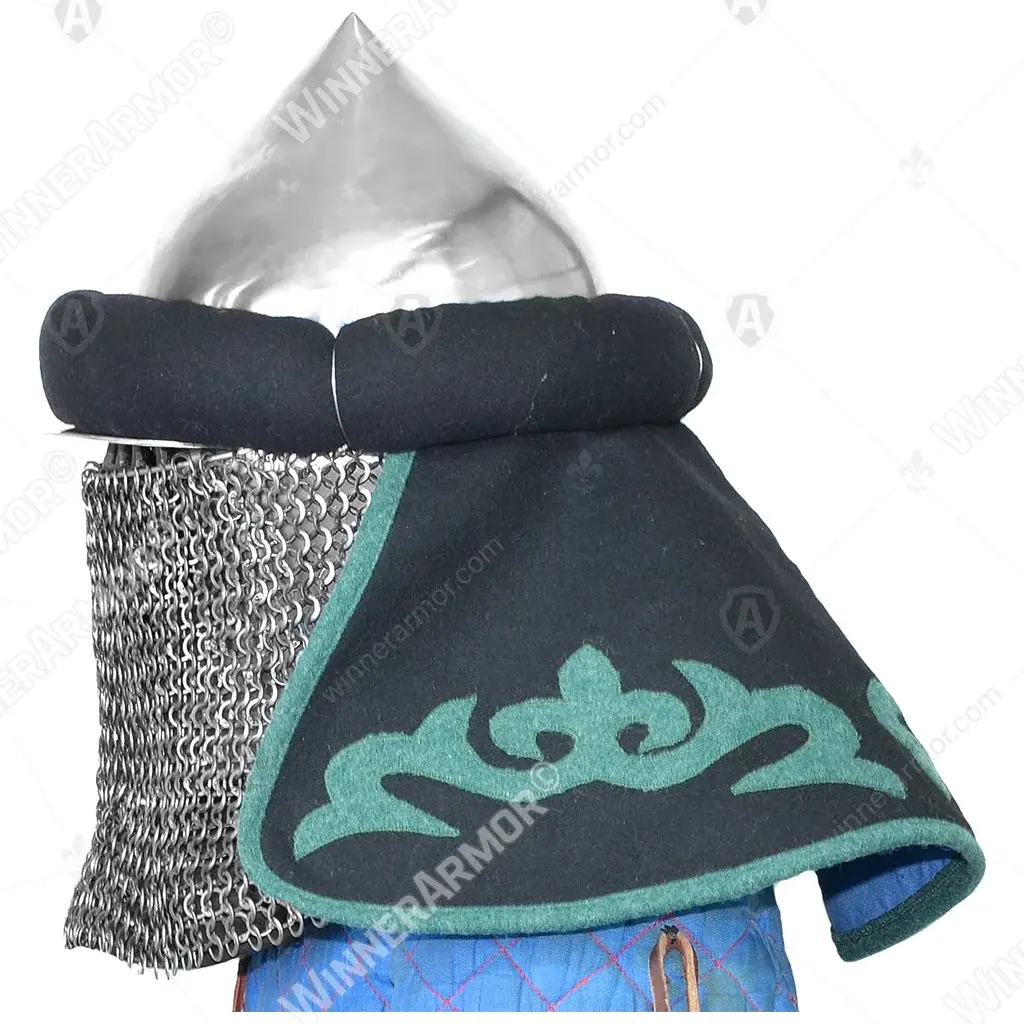 Mongolian Keshikten helmet with burlet for buhurt