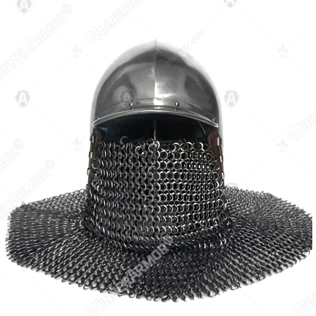 Visored bascinet with hidden grille