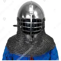 Wolf Ribs Helmet for Buhurt — Bascinet