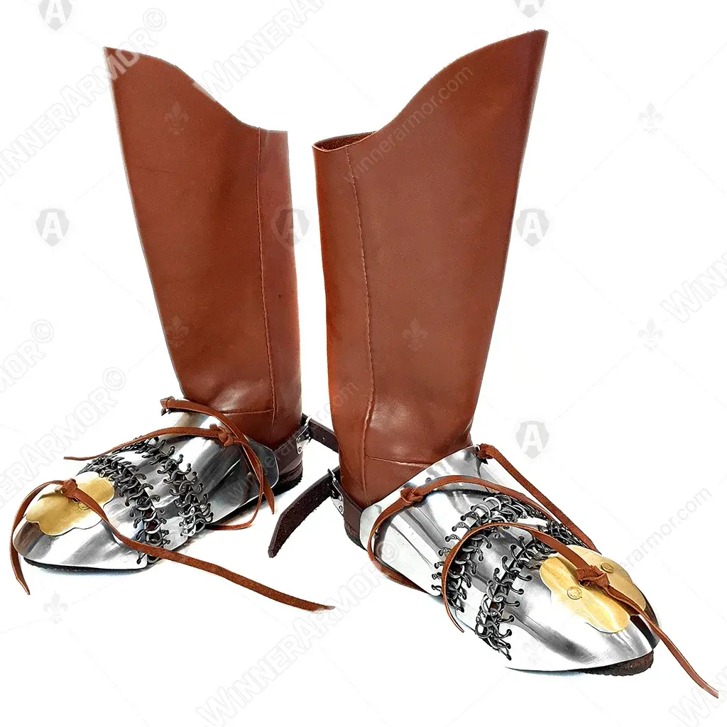 Three-part eastern sabatons for full contact