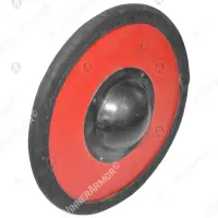 Wooden buckler with boss for full-contact fighting