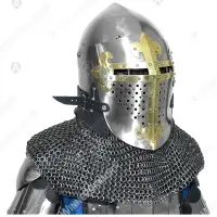 ROA Visor Helmet with Brass Cross for Buhurt