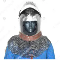 Split-visor bascinet for buhurt combat