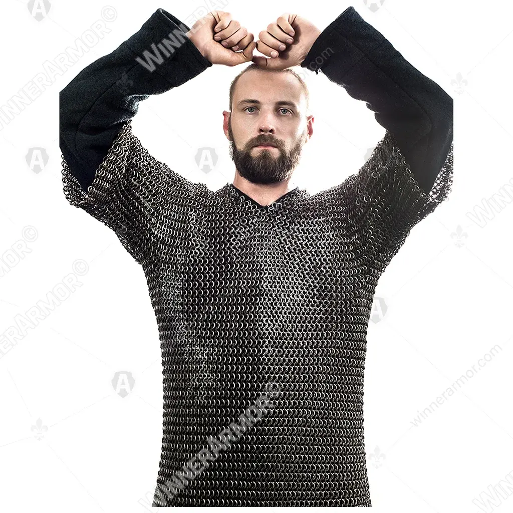 Chainmail for full-contact — riveted & solid rings