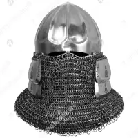 Khorosan ribbed helmet with mail aventail
