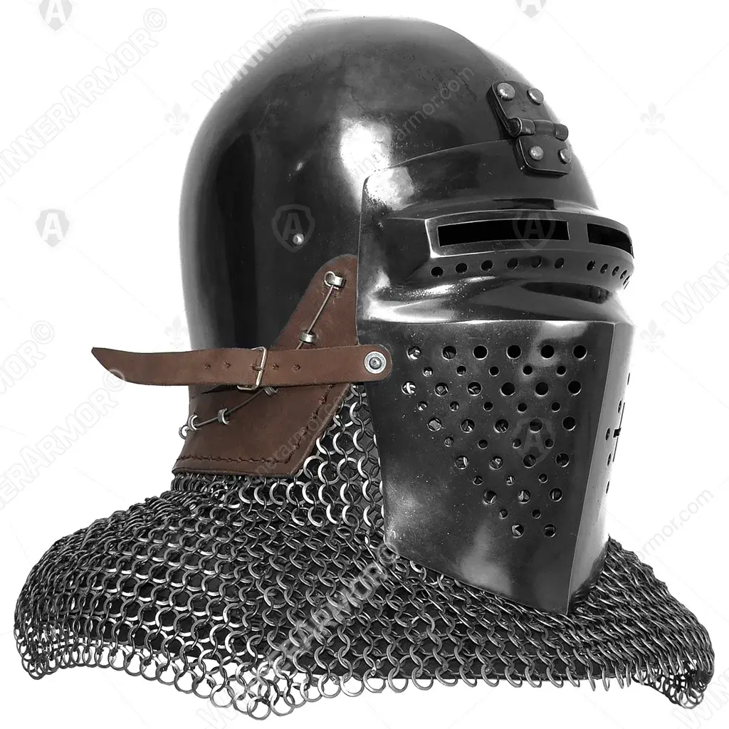 Black Horror bascinet klappvisor for full contact