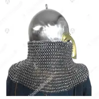 Kiev helmet with fixed mask & aventail for buhurt
