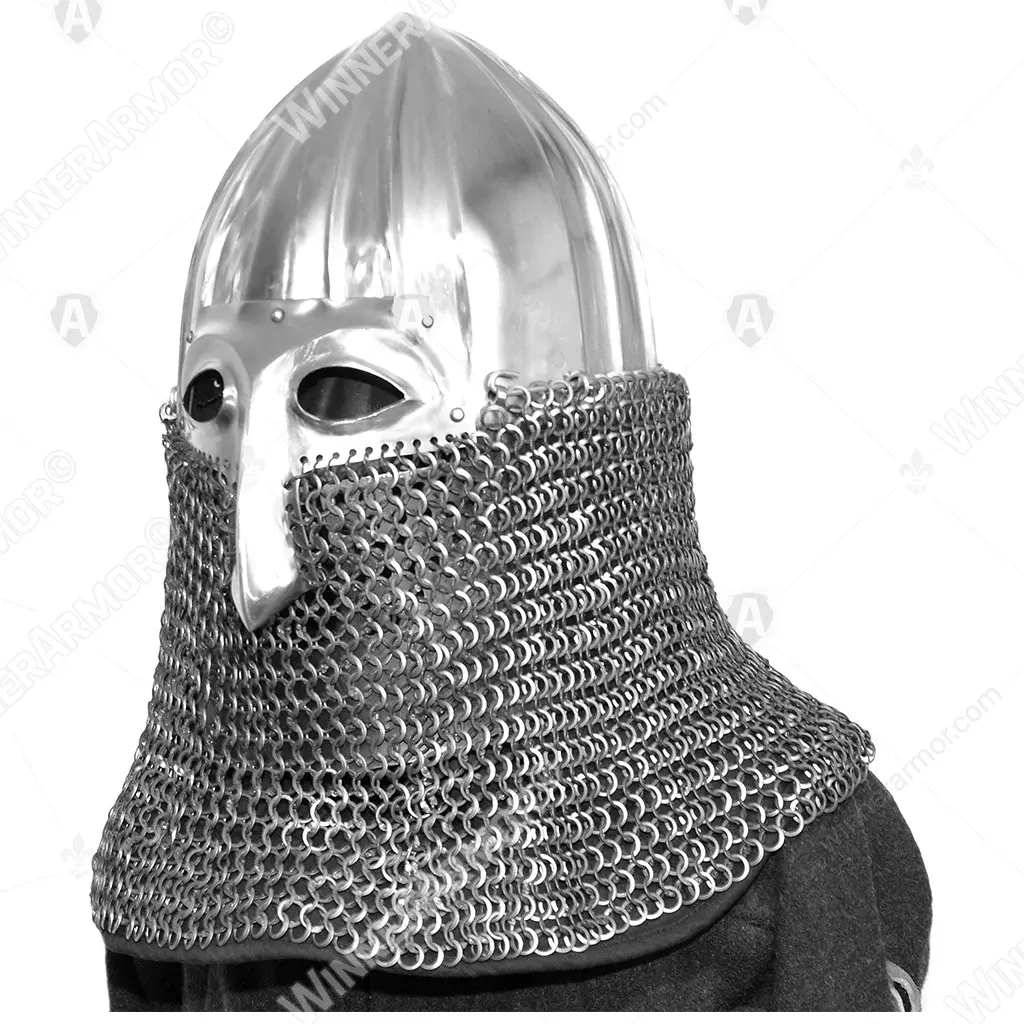 Nikolskoye helmet with half mask and aventail for buhurt