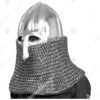 Nikolskoye helmet with half mask and aventail for buhurt