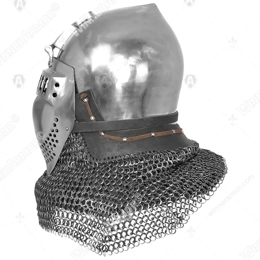 Bavarian Museum Bascinet with Visor for Full Contact