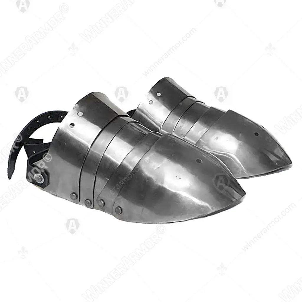 Open European sabatons for buhurt foot protection