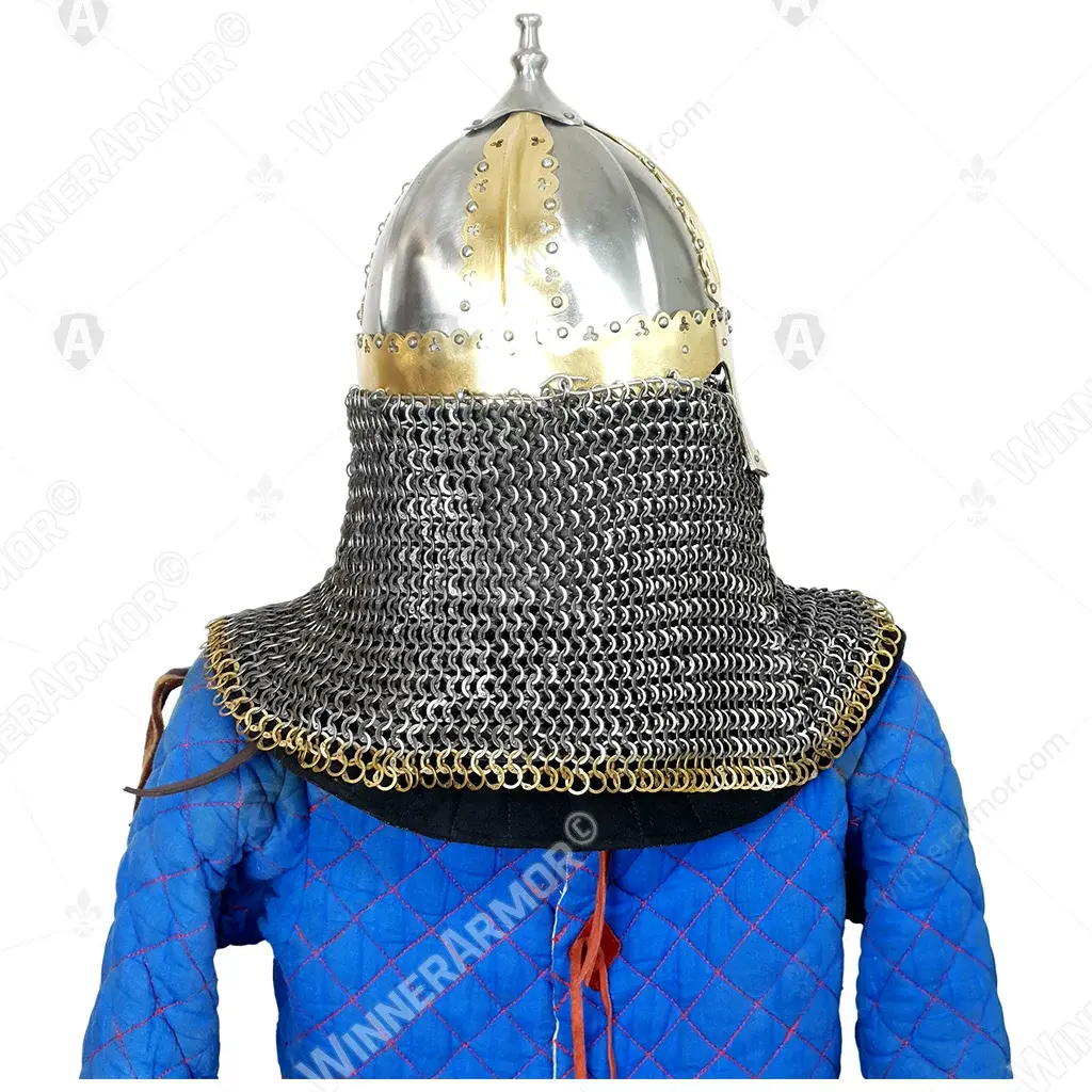 Gnezdovo Helmet with Brass Overlays for Full Contact