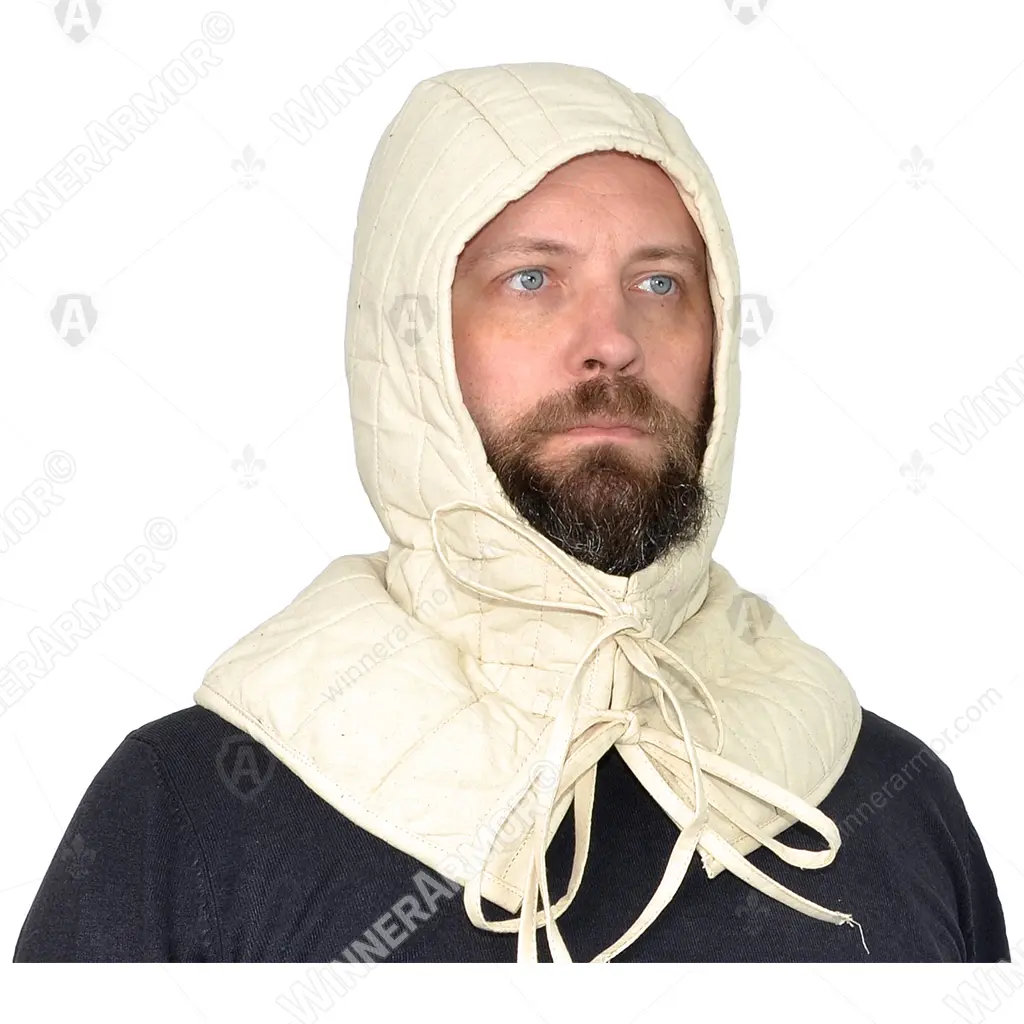 Quilted Coif for Helmet and Mail Coif