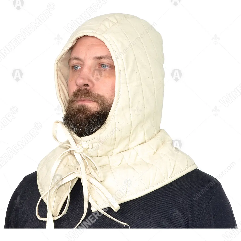 Quilted Coif for Helmet and Mail Coif