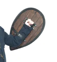 Teardrop combat shield