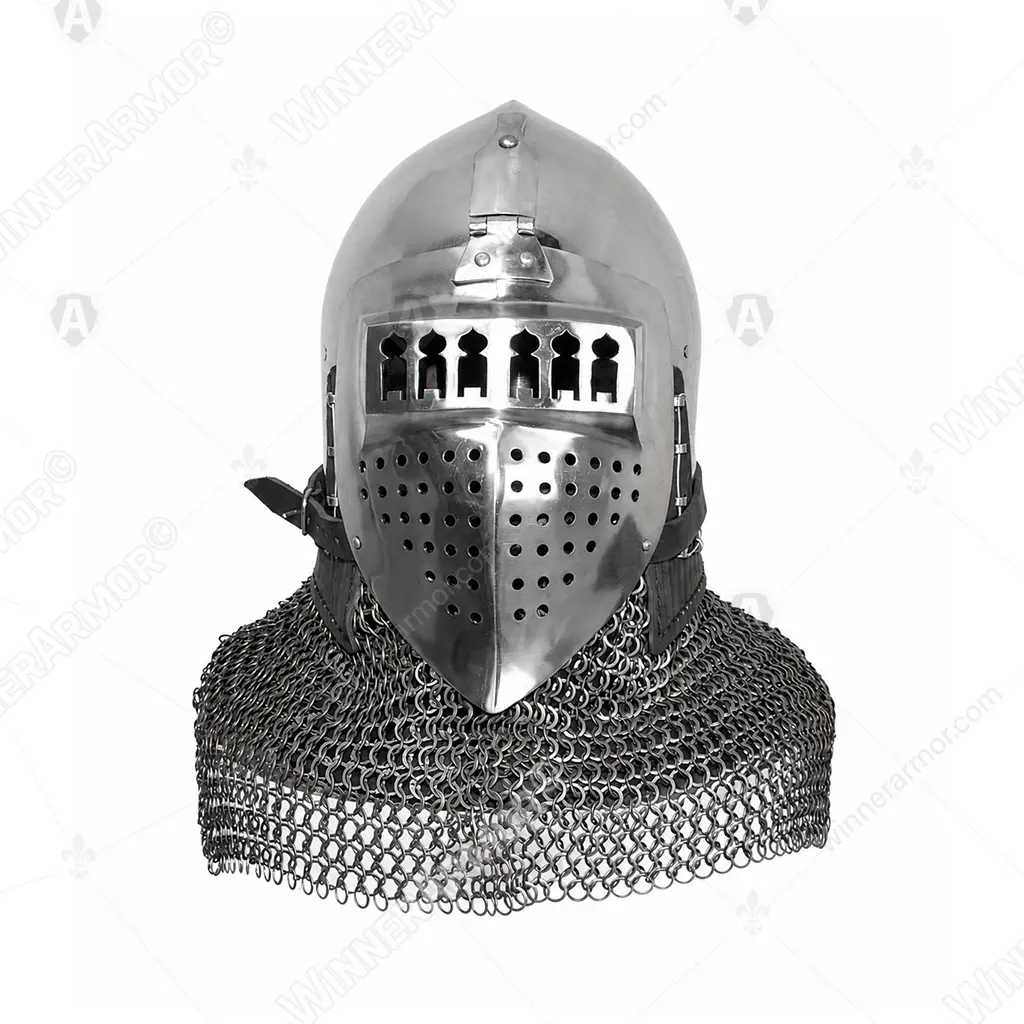 Bavarian Museum Bascinet with Visor for Full Contact