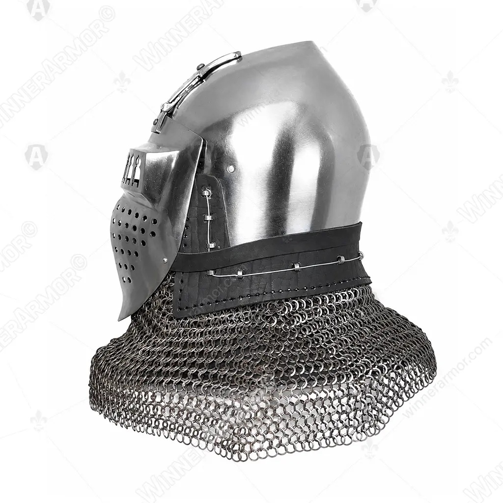 Bavarian Museum Bascinet with Visor for Full Contact