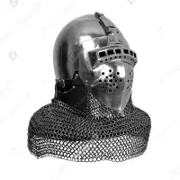 Klappvisor bascinet for buhurt and training