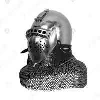 Klappvisor bascinet for buhurt and training