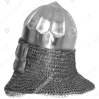Khorosan ribbed helmet with mail aventail